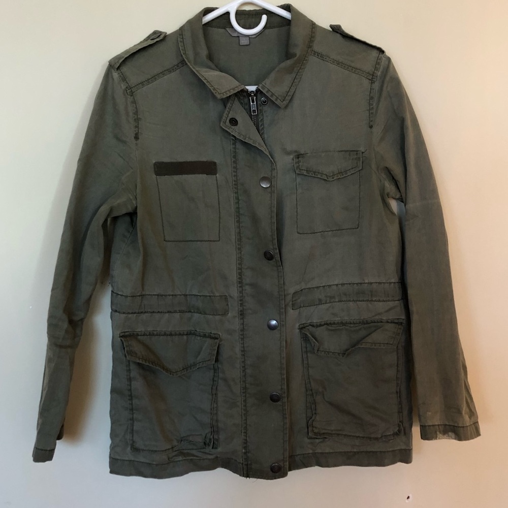 Olive green utility jacket
